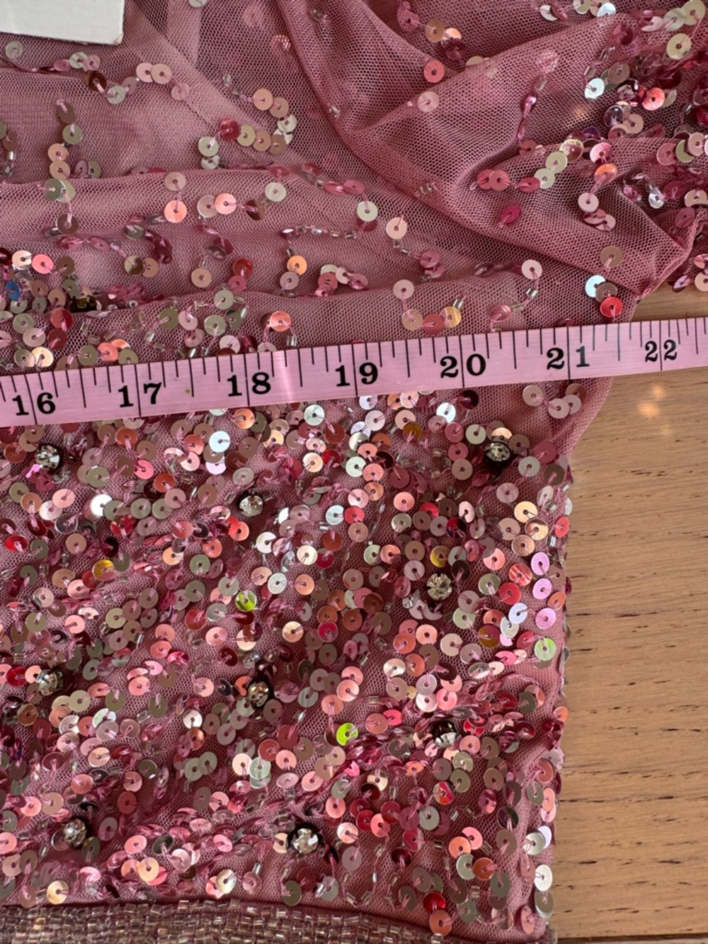 NEW MAC DUGGAL High Neck Short Sleeve Sequin Embellished Gown Sz: 18 #93909 - Picture 11 of 13